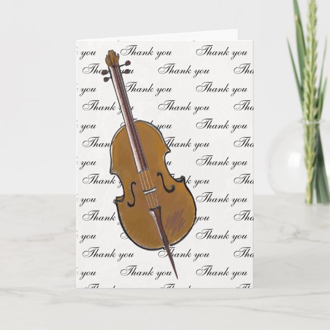 cello thank you  card (Front)