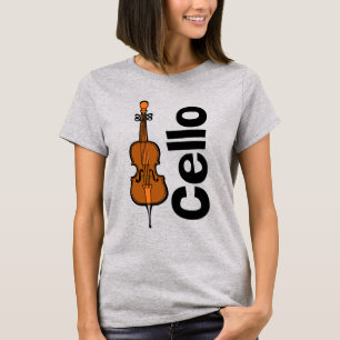 Cello Vertical Text T-Shirt