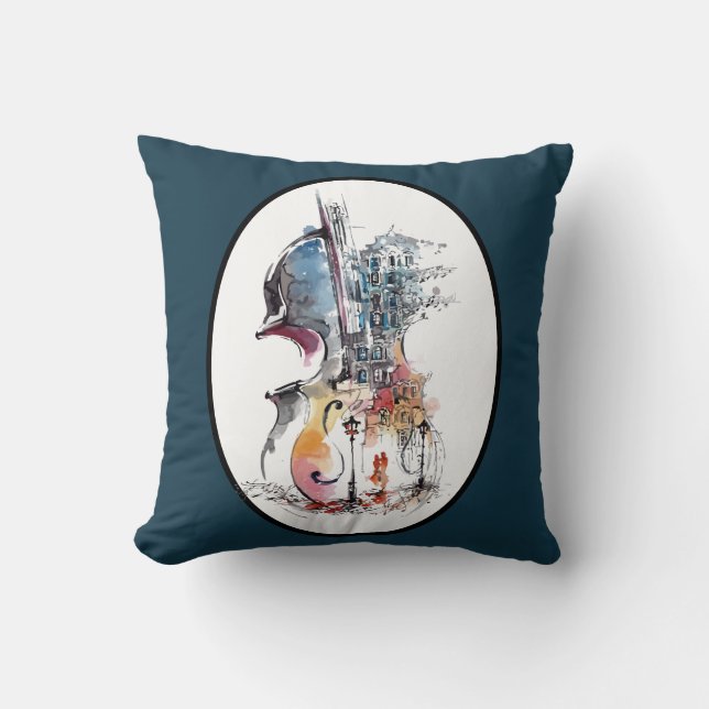 Cello Vignette Cushion (Front)