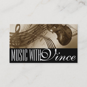 Cello Violin Instructor Music Studio Business Card