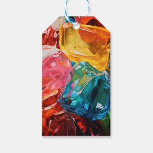 Cellophane gems gift tags