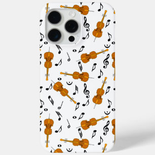 Cellos and Black Music Notes iPhone 15 Pro Max Case