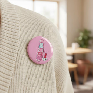 Cellphone 6 Cm Round Badge