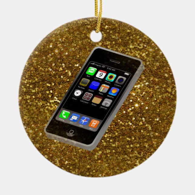 cellphone bling ceramic tree decoration (Front)