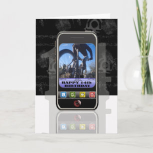 Cellphone, mobile phone text message Happy Birthda Card