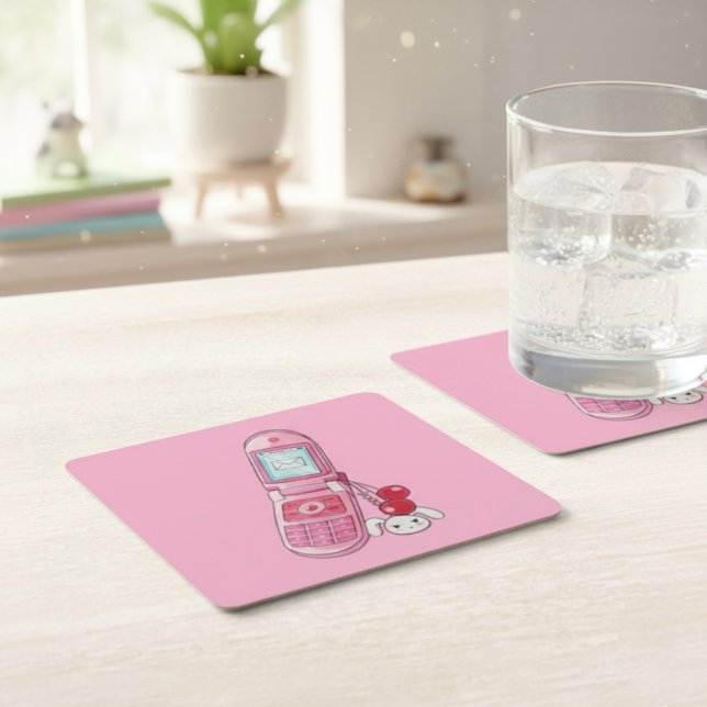 Cellphone Square Paper Coaster (Creator Uploaded)