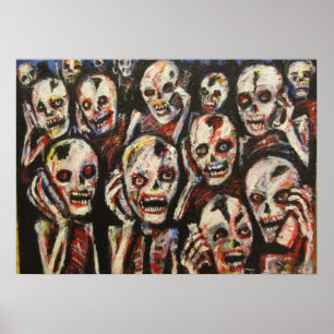 Cellphone Zombies by jack larson Poster