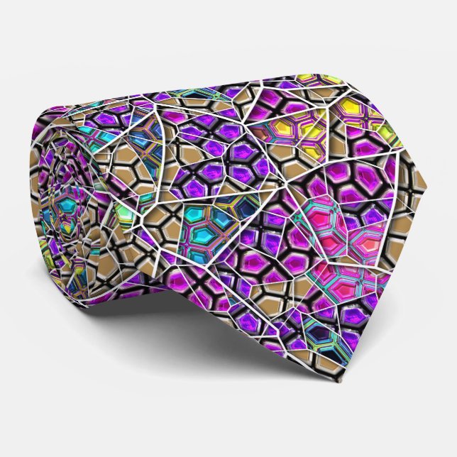 Cellular Art 2 Custom Tie (Rolled)