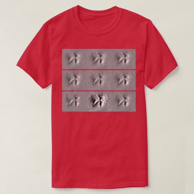 Cellular Expressions in Grey Molecular Biology Art T-Shirt (Design Front)