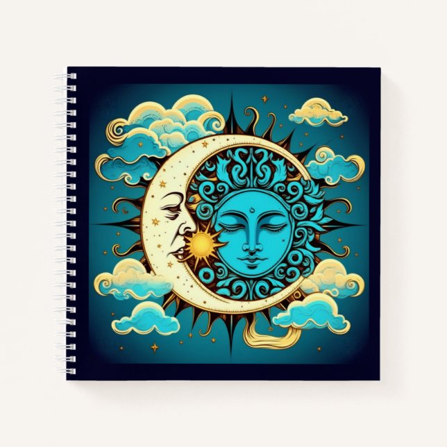 Celstial Sun and Moon Notebook (Front)