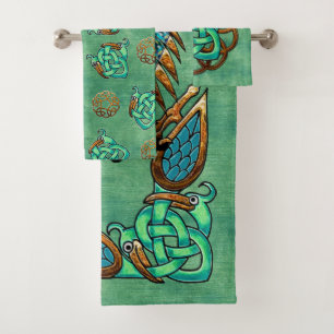 Celt and Feathers Bath Towel Set