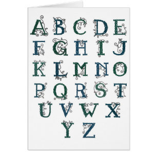 Celtic Alphabet card