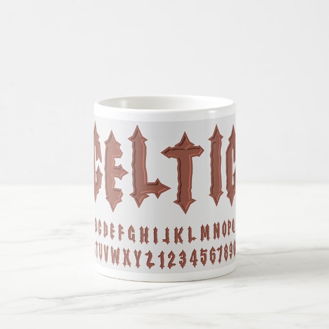 Celtic Alphabet Font Coffee Mug (Creator Uploaded)