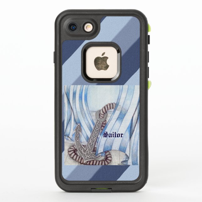 Celtic Anchor Nautical LifeProof iPhone Case (Back)
