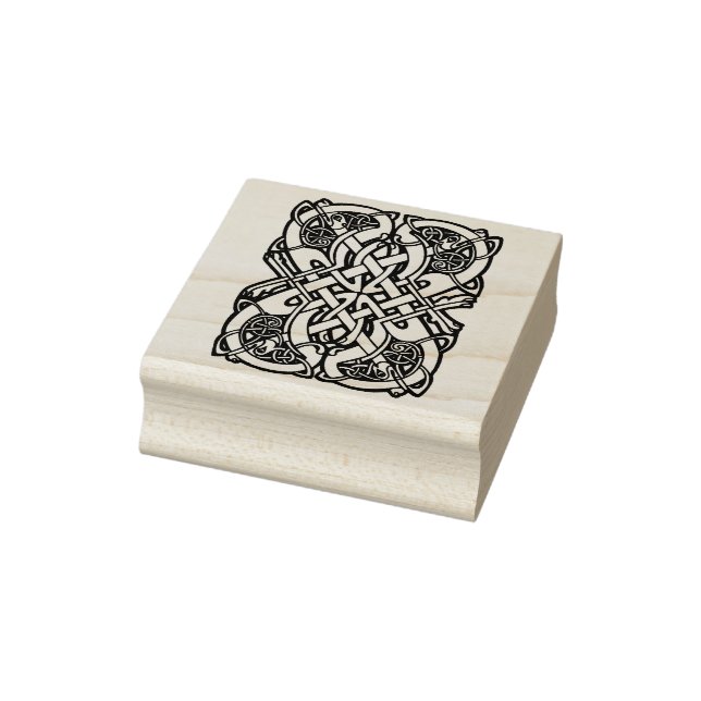 Celtic animals illustration art stamp (Stamp)