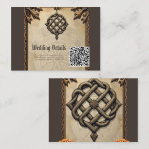Celtic art and floral splendour in warm tones. enclosure card