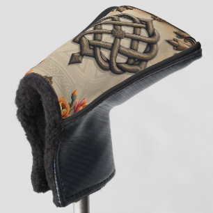 Celtic art and floral splendour in warm tones.  golf head cover