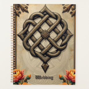 Celtic art and floral splendour in warm tones. planner