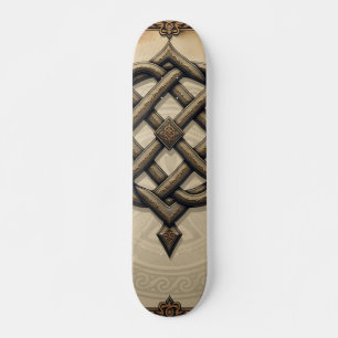 Celtic art and floral splendour in warm tones. skateboard