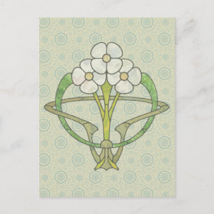 Celtic art deco floral design 2 postcard