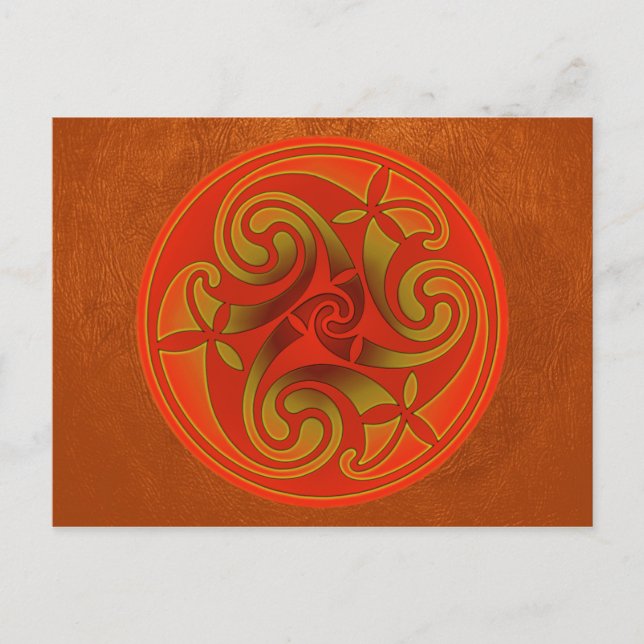 Celtic Art Spiral Design Postcard (Front)