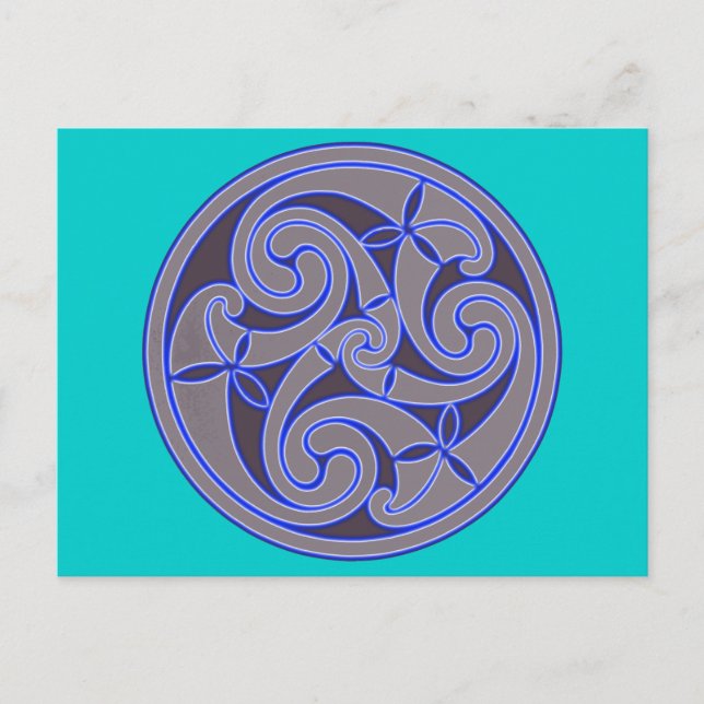 Celtic Art Spiral Design Postcard (Front)