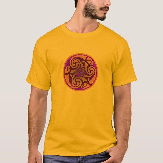 Celtic Art Spiral Design T-Shirt (Front)