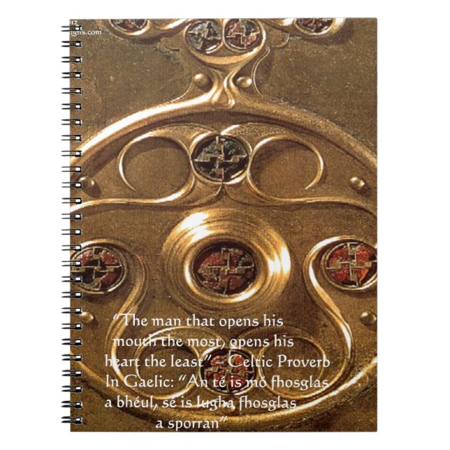 Celtic Artefact & Proverb Gifts & Cards Spiral Notebook (Front)