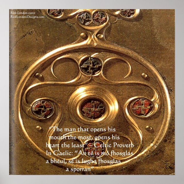 Celtic Artefact & Proverb Poster (Front)