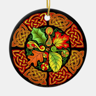 Celtic Autumn Leaves Ornament