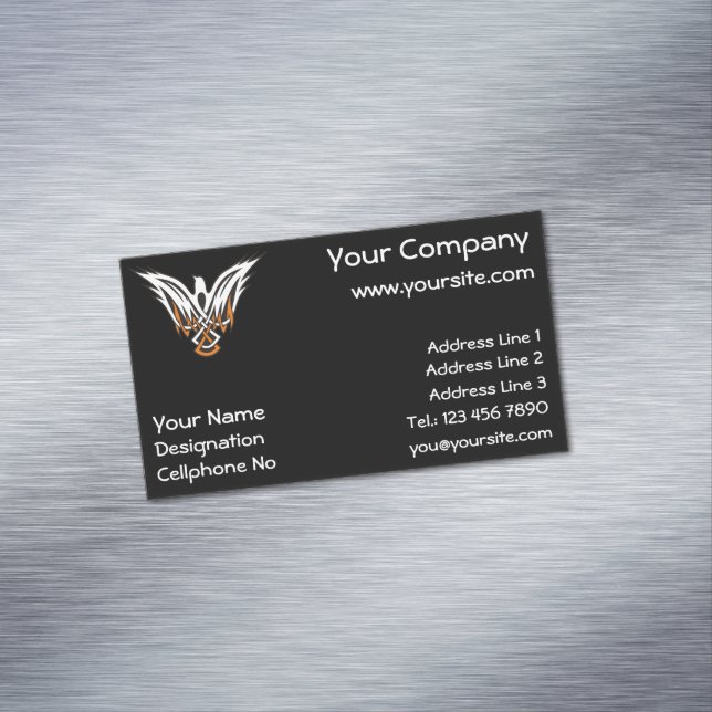 Celtic Bird Business Card Magnet (In Situ)