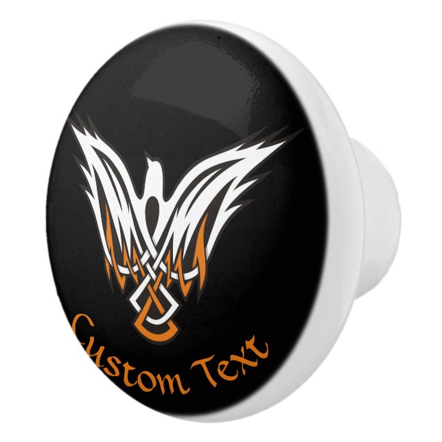 Celtic Bird Ceramic Knob (Right)