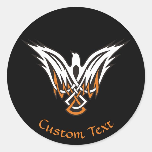 Celtic Bird Classic Round Sticker (Front)