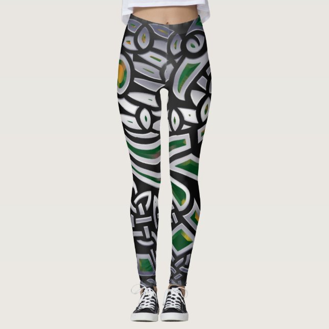 Celtic Birds 3D Foil Leggings (Front)