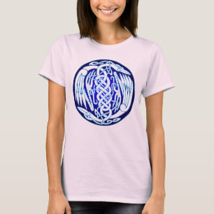 Celtic Birds of Peace (blue version) T-Shirt