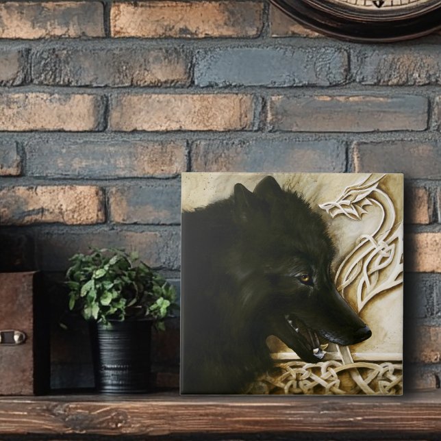 Celtic Black Wolf Tile (Creator Uploaded)