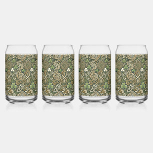 Celtic Bloom Can Glass