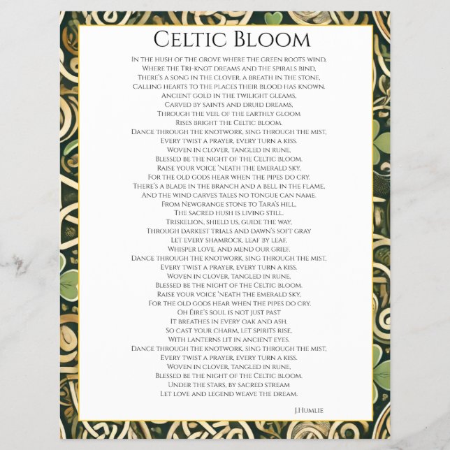 Celtic Bloom Flyer (Front)
