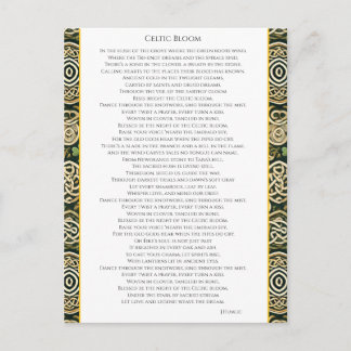 Celtic Bloom Holiday Postcard