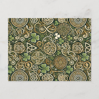 Celtic Bloom Holiday Postcard