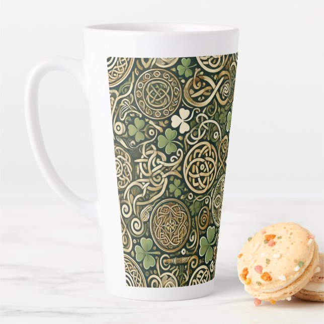 Celtic Bloom Latte Mug (In Situ)