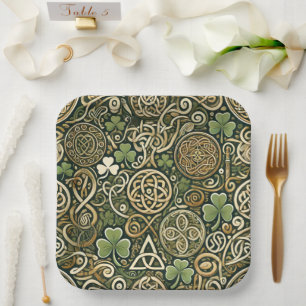 Celtic Bloom Paper Plate