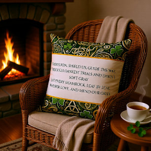 Celtic Bloom Poetry Cushion