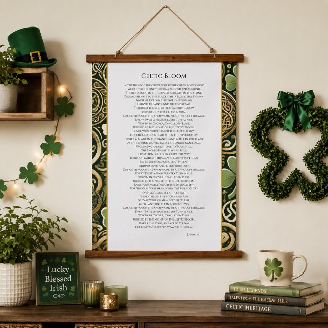 Celtic Bloom Poetry Hanging Tapestry (Creator Uploaded)