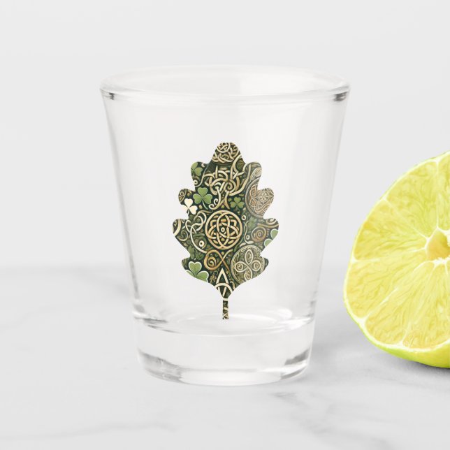 Celtic Bloom Shot Glass (Front)