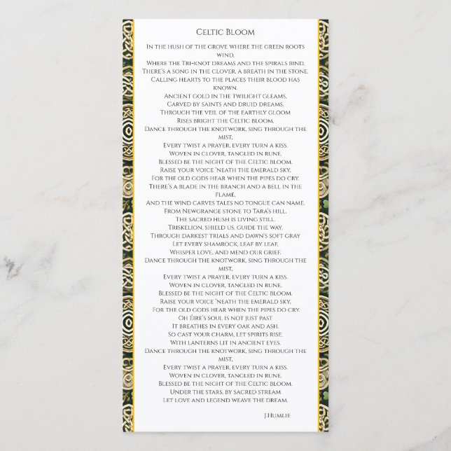 Celtic Bloom Thank You Card (Front)