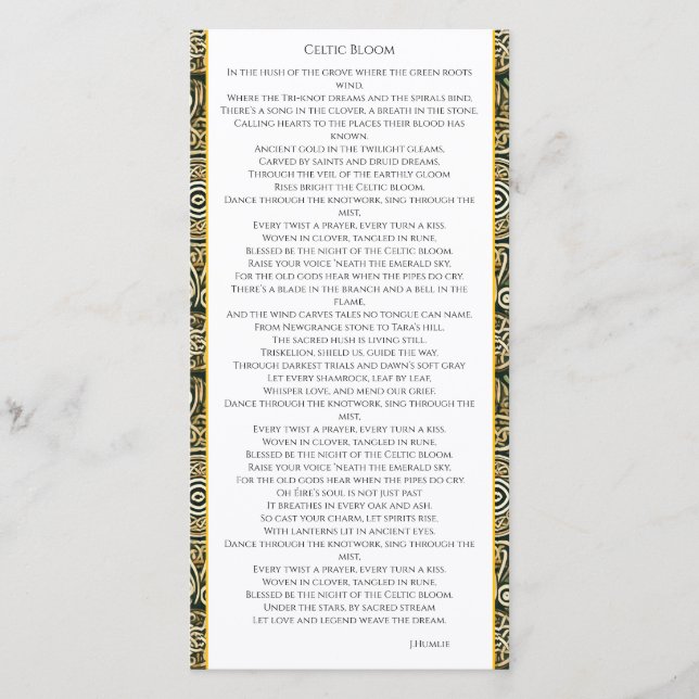 Celtic Bloom Thank You Card (Front)