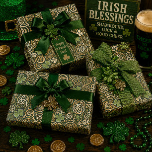 Celtic Bloom Wrapping Paper Sheet