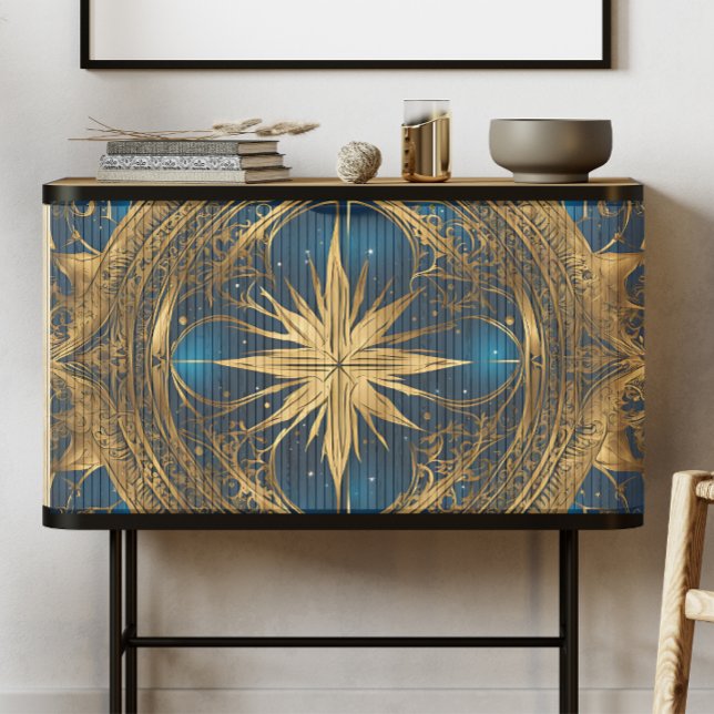 Celtic Blue and Gold star decoupage Tissue Paper (Creator Uploaded)