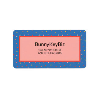 Celtic Blue Mini Hearts Business Company Address Label